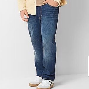 Arizona Big and Tall Mens Tapered Leg Athletic Fit Jeans 56x30 Blue Nice Soft 56